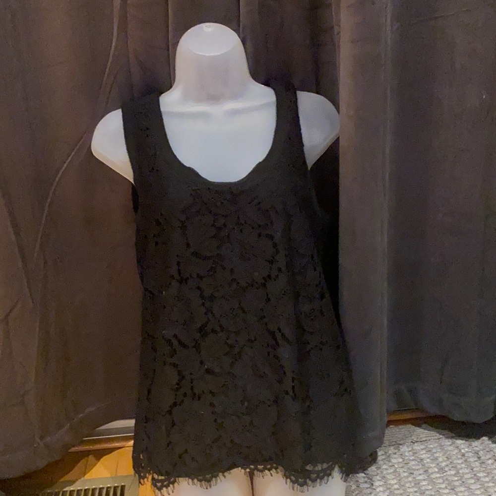Banana republic black lace shirt: